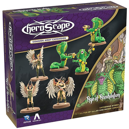 Renegade Games: Heroscape - Elites of Ullar & Ranoc Vipers Common Army Expansion - 6 Unpainted Assembled Miniatures, 2 Army Cards, Tabletop Game