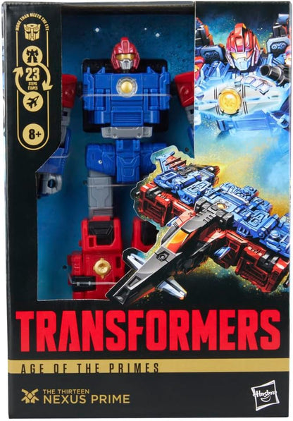 Transformers, Age of the Primes Voyager Class, Nexus Prime dei Tredici, action figure convertibile da 15 cm, giocattoli di robot dagli 8 anni in su