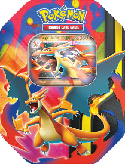 Pokémon TCG: Mega Charizard Tin - Mega Charizard Y ex (4 boosters & 1 foil promo card