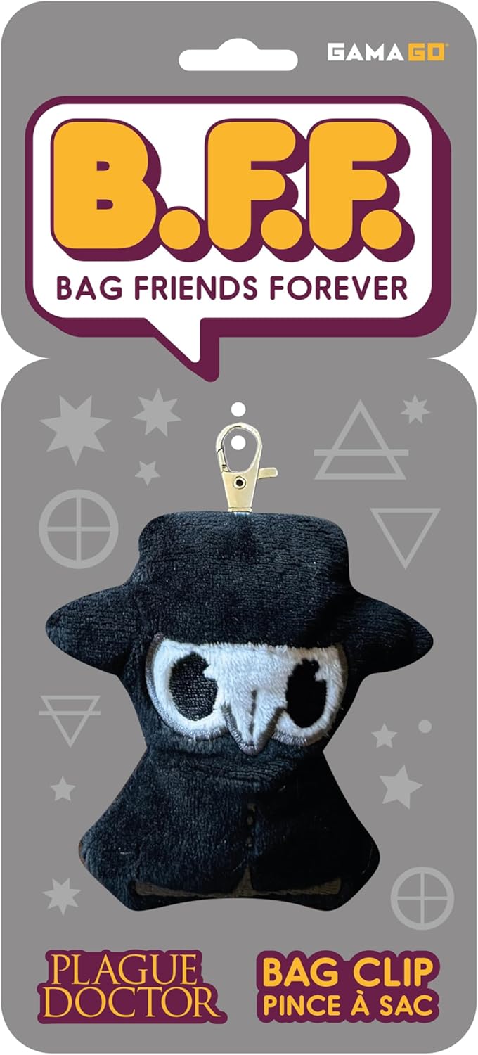 GAMAGO Plague Doctor BFF Mini Plush Keychain - Keychain - Bag Clip 4" x 4" - Perfect for Backpacks, Book Bags - Kids, Teens and Adults - Officially Licensed for