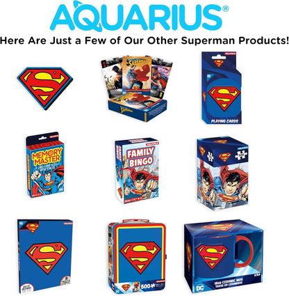 AQUARIUS DC Comics Superman Playing Cards Deck with Decorative Tin – Superman Themed Deck of Cards for Your Favorite Card Games - Officially Licensed DC Comics Merchandise & Collectibles