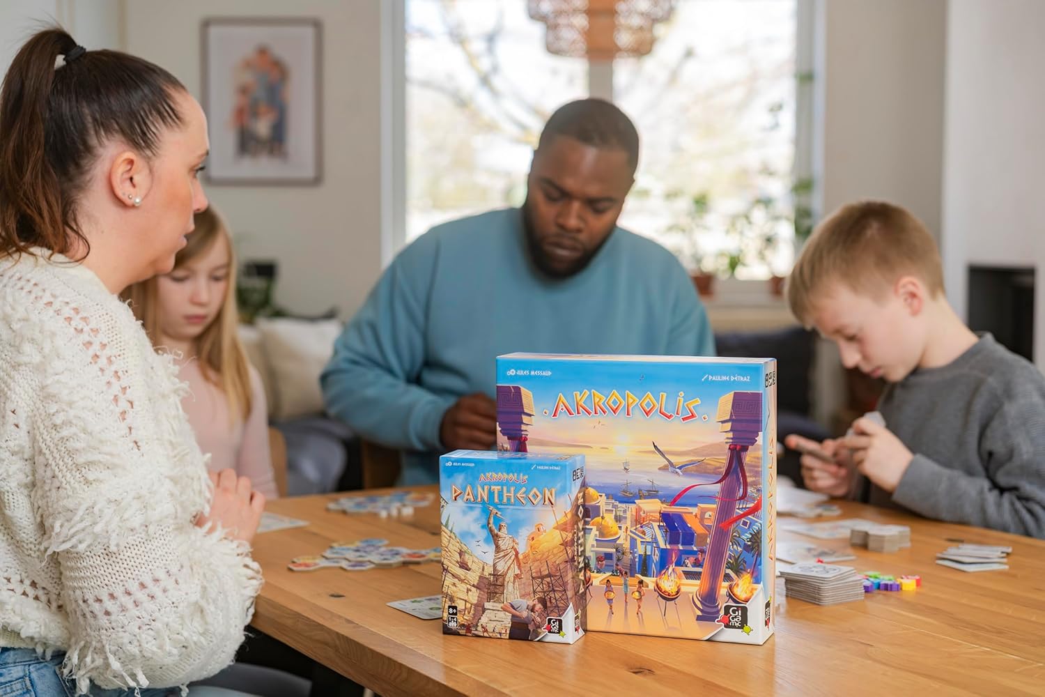 GIGAMIC - Akropolis: Pantheon – Strategic and immersive cooperative expansion for ambitious builders - From 1 to 4 players - From 8 years old - French version