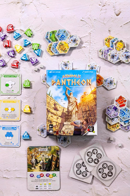 GIGAMIC - Akropolis: Pantheon – Strategic and immersive cooperative expansion for ambitious builders - From 1 to 4 players - From 8 years old - French version