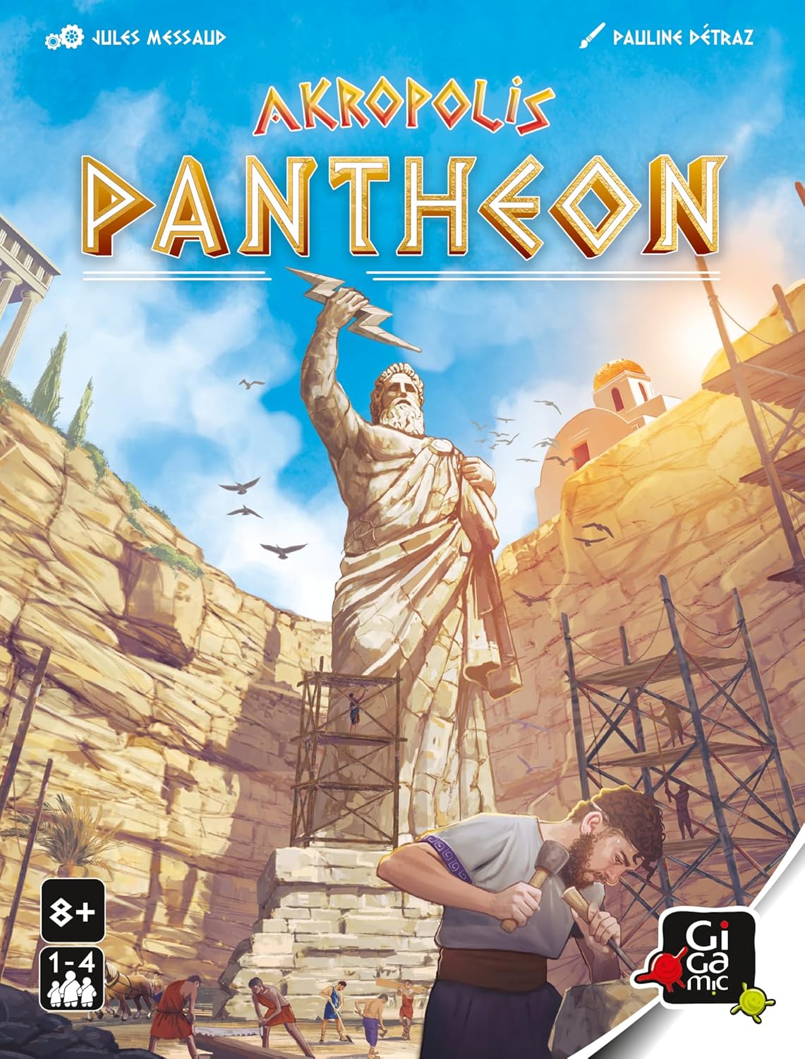 GIGAMIC - Akropolis: Pantheon – Strategic and immersive cooperative expansion for ambitious builders - From 1 to 4 players - From 8 years old - French version