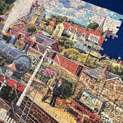 Treats At the Station Legpuzzel van 1000 stukjes, trein legpuzzel | duurzame puzzel voor volwassenen | Premium 100% gerecycled bord | Gibsons Games