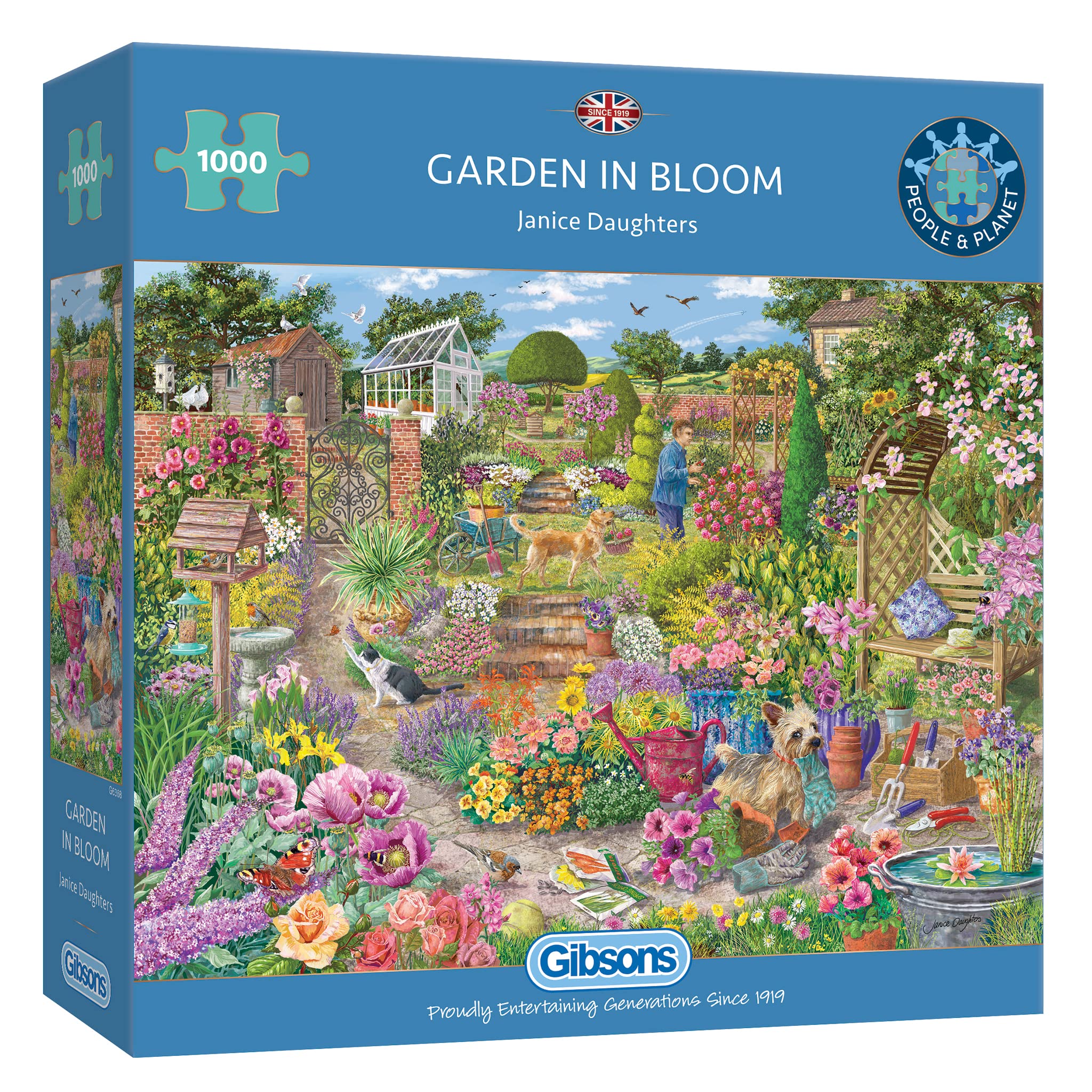 Garden in Bloom 1000 Piece Jigsaw Puzzle | Sustainable Jigsaw Puzzle for Adults | Premium 100% Recycled Board | Great Gift for Adults | Gibsons Games