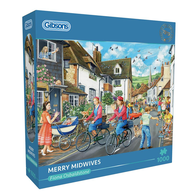 Gibsons Puzzle Merry Midwives 1000 Teile Nostalgie Erwachsene