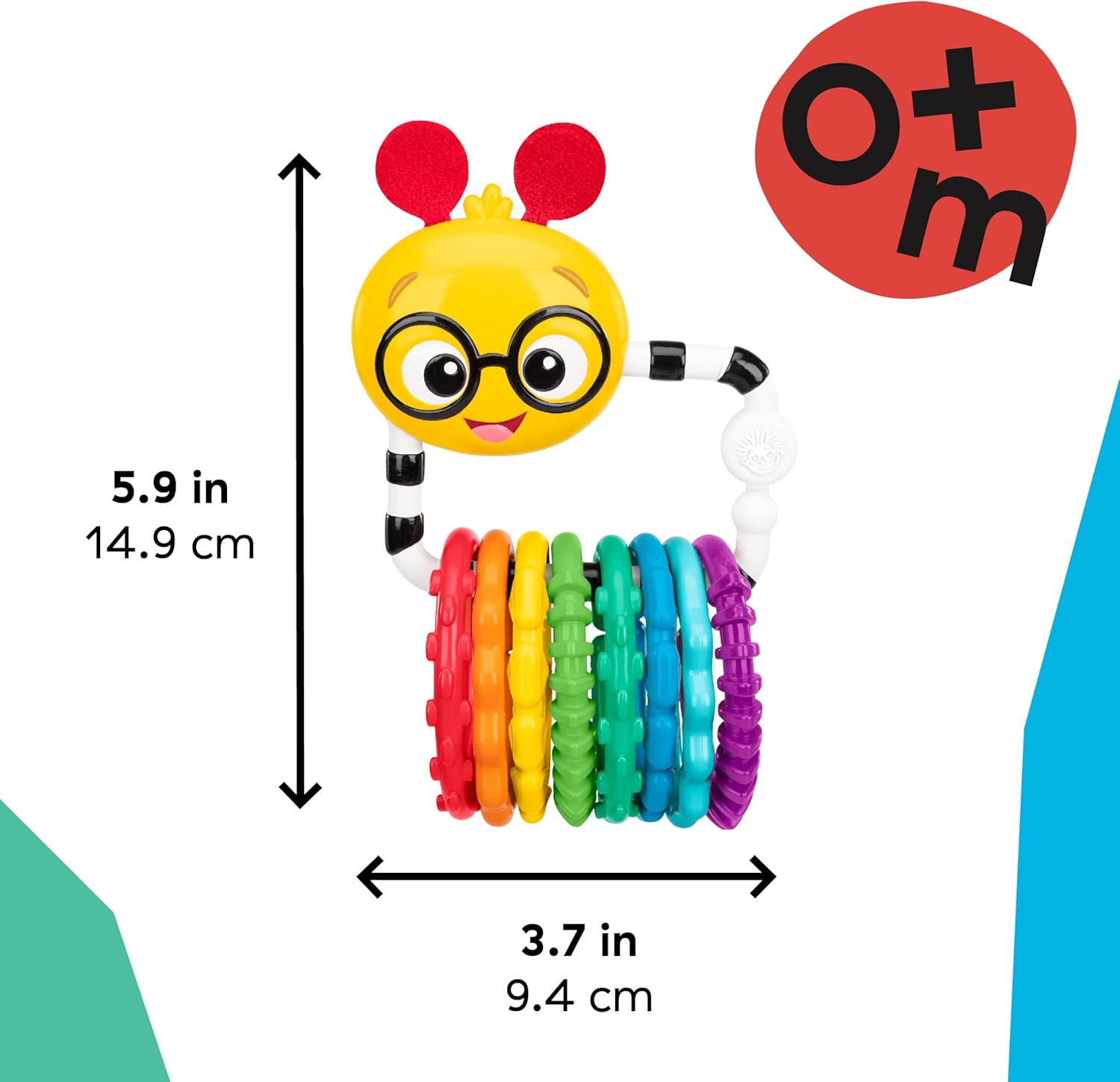 Baby Einstein, Cal’s Connectors – Jouet sensoriel avec Anneaux texturés, dès la Naissance