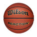 Wilson Pallone da Basket Reaction Pro, In Materiali Compositi Resistenti con Tecnologia VLC, Marrone/Oro, Misura 7