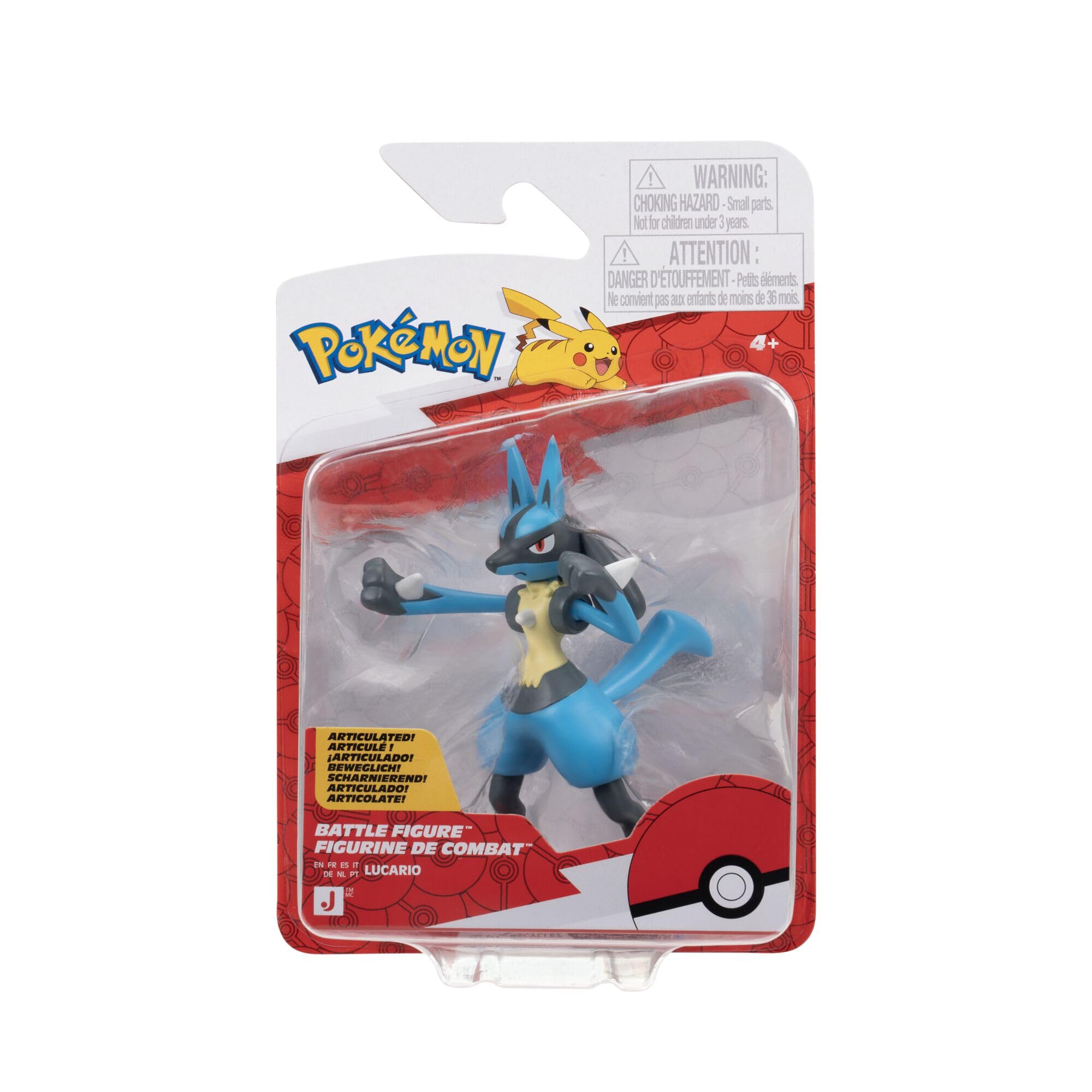 Pokémon Battle Figure PKW4868 Lucario Official Pokemon Toy for Children 4+ Years