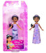 Mattel Disney Princess Jasmine Posable Small Doll, 3.5-Inch Collectible Figure in Purple Shiny Outfit, Inspired by Aladdin Movie