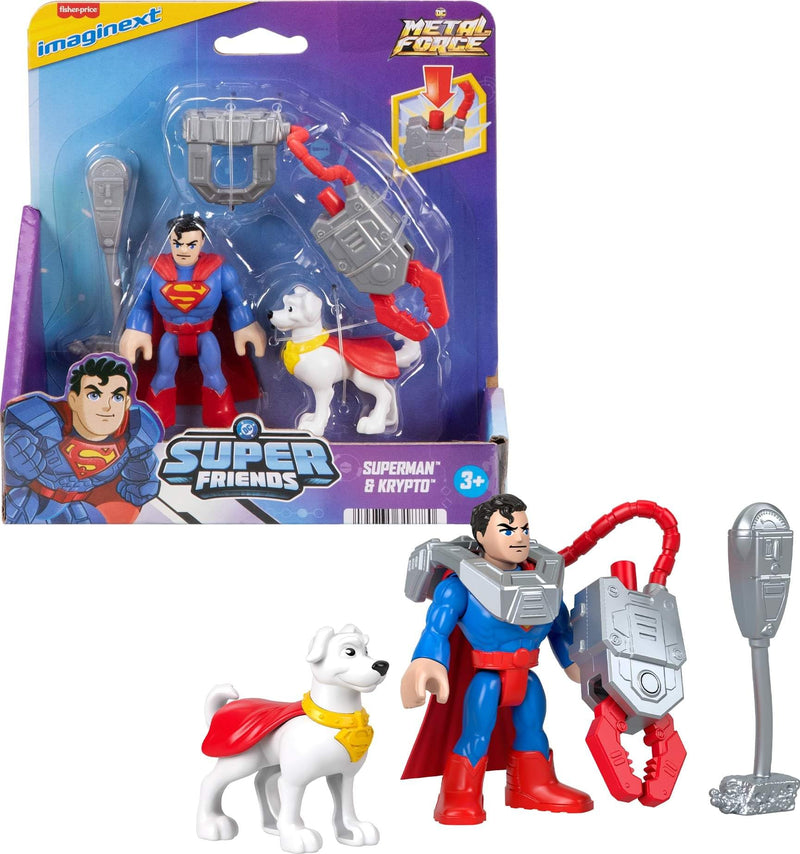 Fisher-Price Imaginext Dc: Super Friends Metal Force - Superman & Krypto (Jgn60)