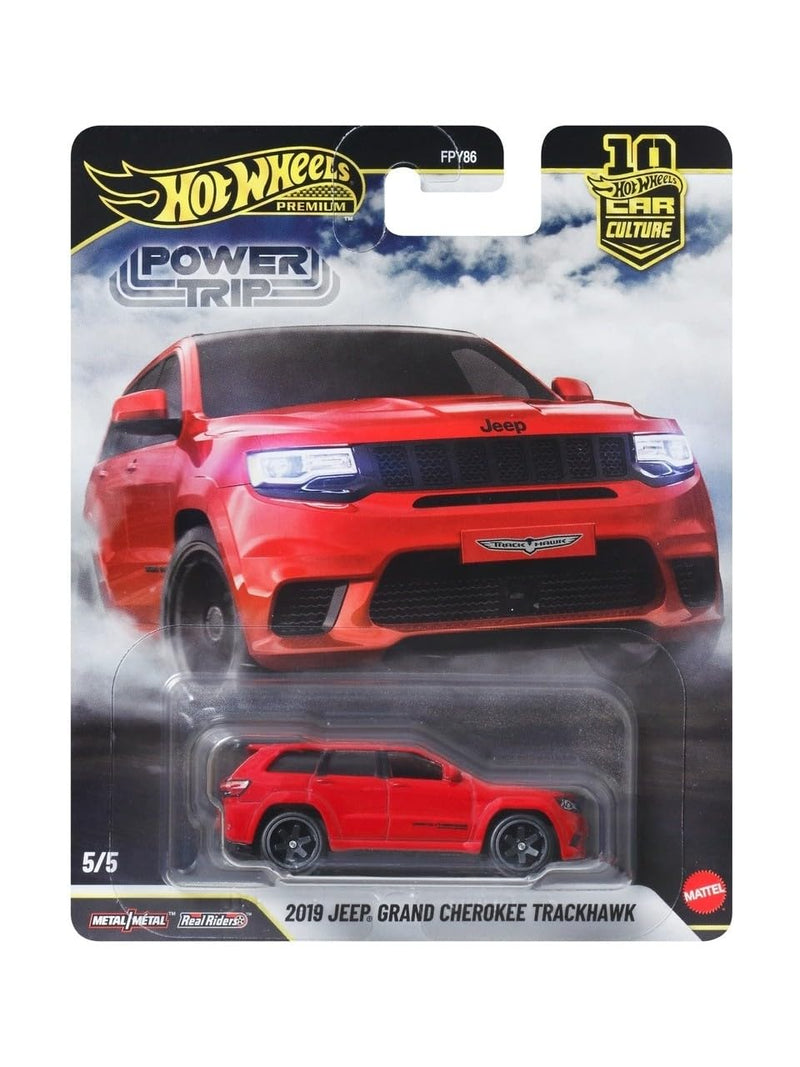 Hot Wheels Premium Car Culture Jeep Grand Cherokee Trackhawk SUV Sports Car Premium Collection 1:64 Scale for Kids Ages 3 and Up