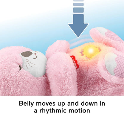 Fisher-Price Baby Toy Soothe ‘n Snuggle Otter, Pink Plush Portable Sound Machine with Breathing Motion & Lights for Newborns Ages 0+ Months, JLJ33