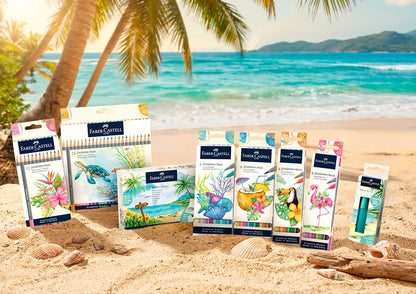 Faber-Castell Creative Studio Goldfaber Aqua Watercolour Pencil, Box of 12 Colours, Tropical Blossom, Pencils, Art, Craft, Drawing, Sketching, Home, School, University, Colouring