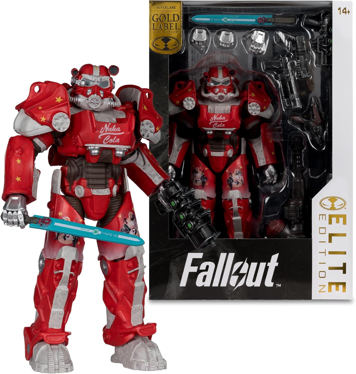 McFarlane -Elite 7 Fallout 76 - Nuka Cola T-60 Gold Edition
