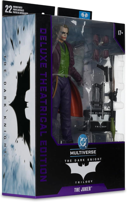 McFarlane DC Multiverse The Joker (The Dark Knight) Action Figure da 17,8 cm (Deluxe Theatrical Edition) Giocattoli