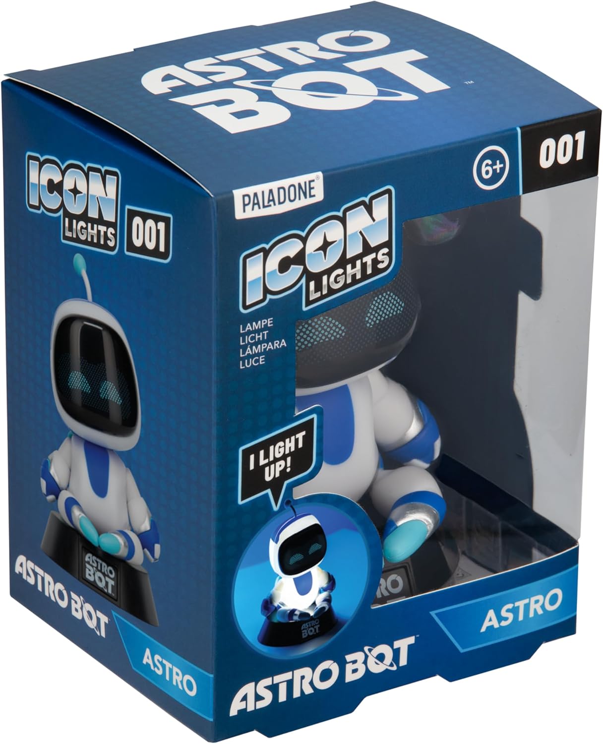 Paladone Astrobot Icon Light – 12cm Character Lamp for Desk, Bedroom or Gaming Setup – Battery‑Powered Display Light