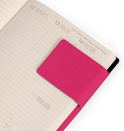 Legami - Raspberry Medium 2026 Weekly Planner, 12 Months, Elastic Closure, Diary from January 2026 to December 2026, in FSC Certified Paper, 12 x 18 cm