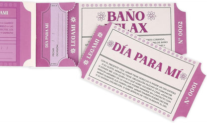 Legami - Block of 24 Vouchers for Mothers in Spanish, Family Activities, Tear Punched Coupons, Gift Idea, Mother Theme, 8" x 3.3"