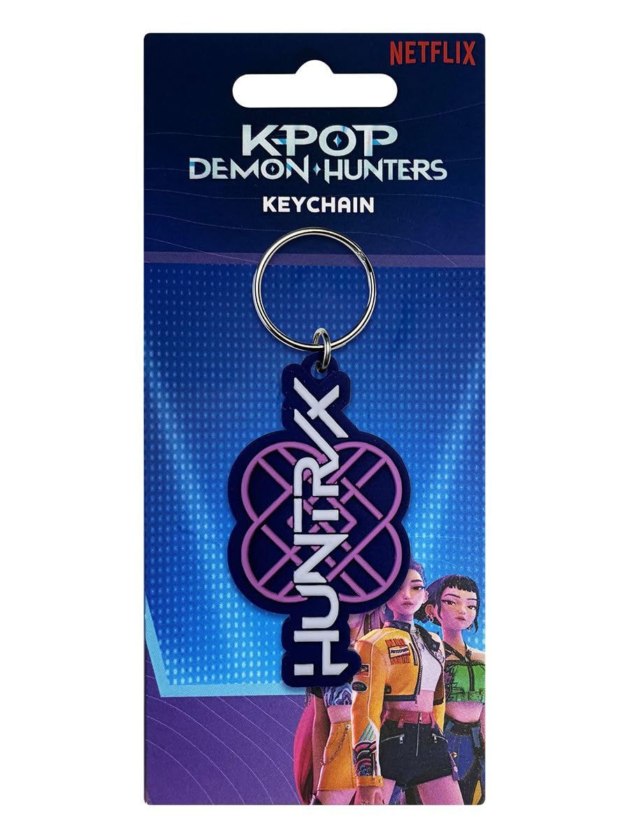 K-Pop Demon Hunters (Huntrix Logo) Pvc Keychain, Official Licensed K Pop Demon Hunters Merchandise, Collectible Gift, Lifestyle Accessory For School, Home, Office Or Gaming Setup