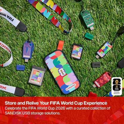 SANDISK USB-C Flash Drive FIFA World Cup 2026 Global Edition 64GB (up to 300MB/s transfer speeds, USB Type-C, USB 3.2 GEN 1, SANDISK Memory Zone App)