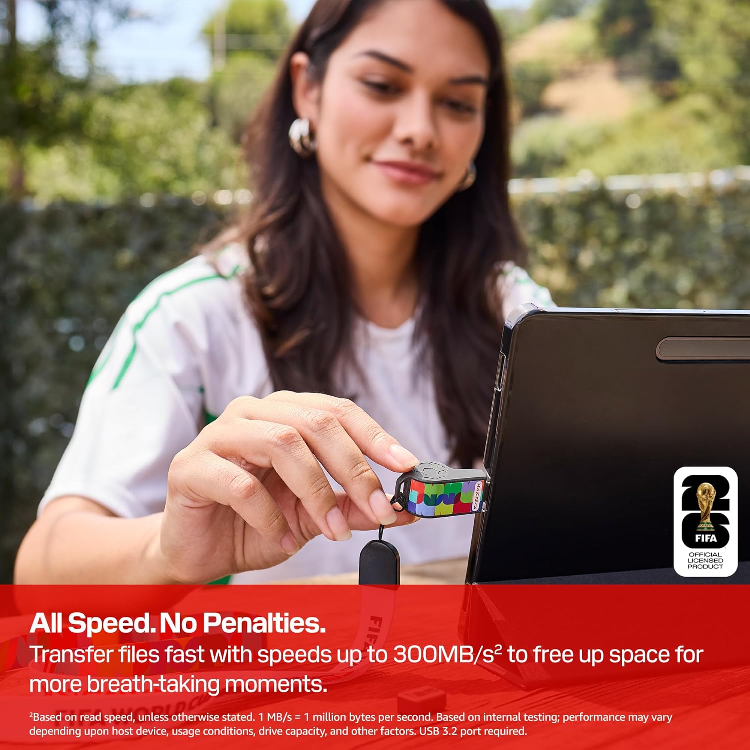 SANDISK USB-C Flash Drive FIFA World Cup 2026 Global Edition 64GB (up to 300MB/s transfer speeds, USB Type-C, USB 3.2 GEN 1, SANDISK Memory Zone App)
