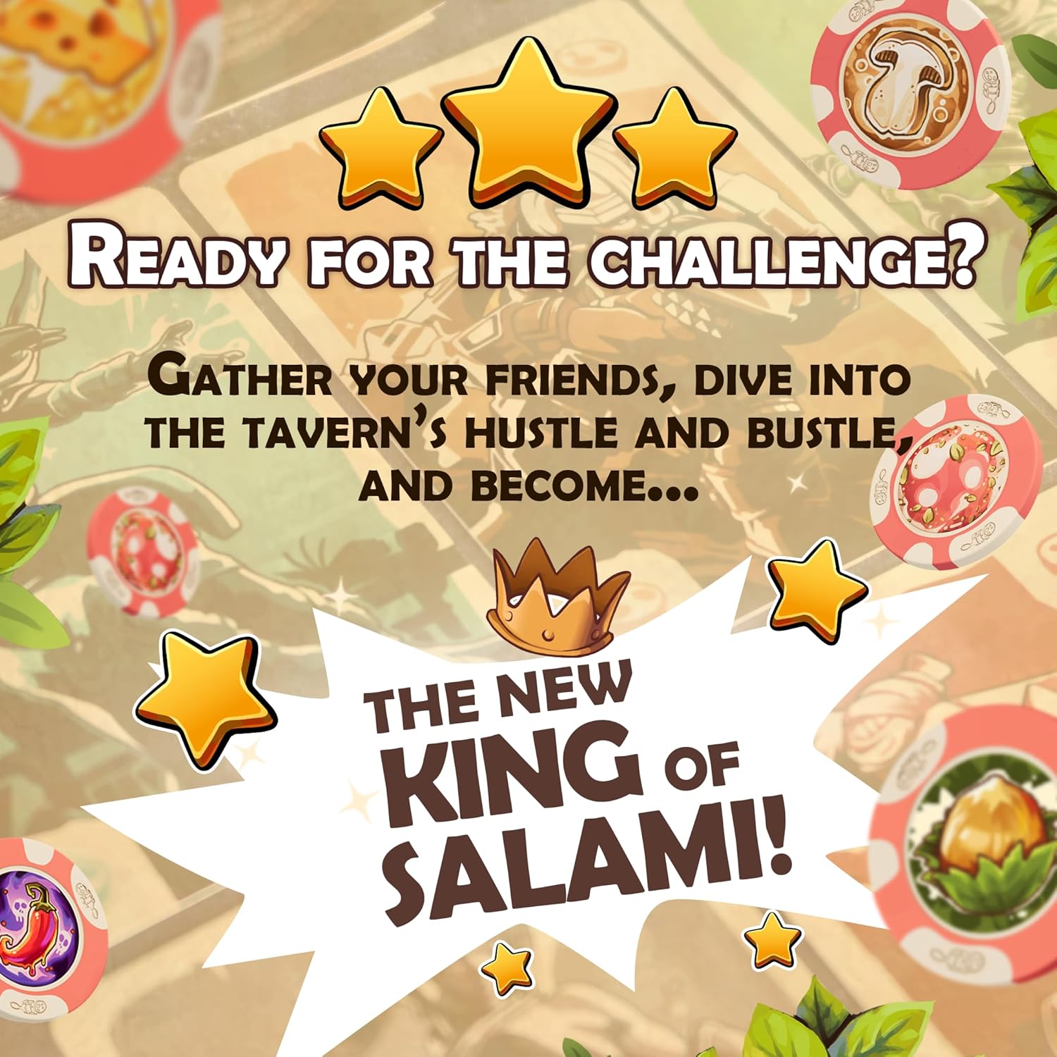 SAVANA Salami - Hilarious Bluff and Snack Party Game | Steal, Sizzle & Survive in The Tavern of Hook | 2–6 Players, Ages 8+, 15 Min Playtime | Family Game