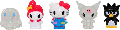 Ooshies Hello Kitty Collectibles 5 Pack Pencil Toppers – Chance of Rare Limited Edition Gold Collector Pack – Mini Figures for Kids Ages 5+, School Accessories, Party Bag Fillers & Gifts