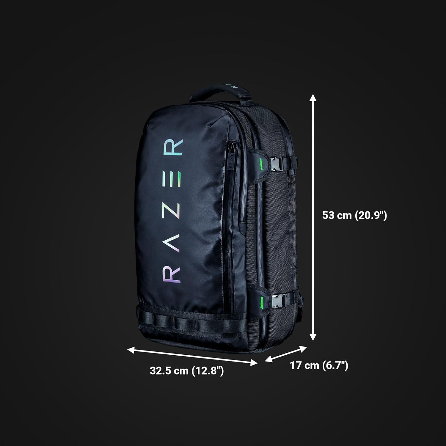 Razer Rogue V3 Backpack (17.3") - Compact Travel backpack (Compartment for Laptop up to 18 Inches, Abrasion Resistant) Chromatic Edition