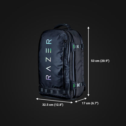 Razer Rogue V3 Backpack (17.3") - Compact Travel backpack (Compartment for Laptop up to 18 Inches, Abrasion Resistant) Chromatic Edition