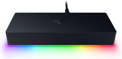 Razer Thunderbolt 5 Dock Chroma - 10 ports USB-Dock - 3x DisplayPort USB-C - Ethernet - Passthrough 140W - SD/UHS card - 2x USB-A - M.2 extension - UK connector - PC/Mac | Black