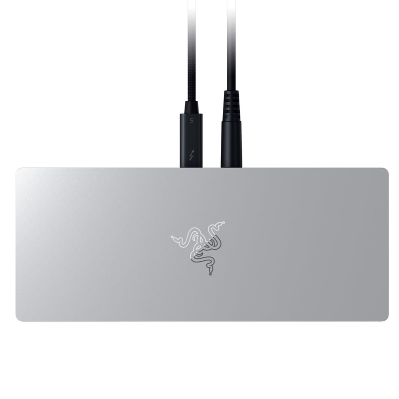 Razer Thunderbolt 5 Dock Chroma - 10 ports USB-Dock - 3x DisplayPort USB-C - Ethernet - Passthrough 140W - SD/UHS card - 2x USB-A - M.2 extension - UK connector - PC/Mac | Mercury