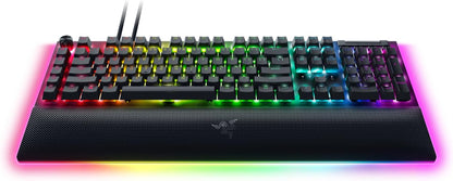 Razer BlackWidow V4 Pro (Green Switch) - Mechanical Gaming Keyboard (Clicky Mechanical Switches, Command Dial and 8 Dedicated Macro Keys, Multi-Function Roller, Wrist Rest) UK Layout | Black