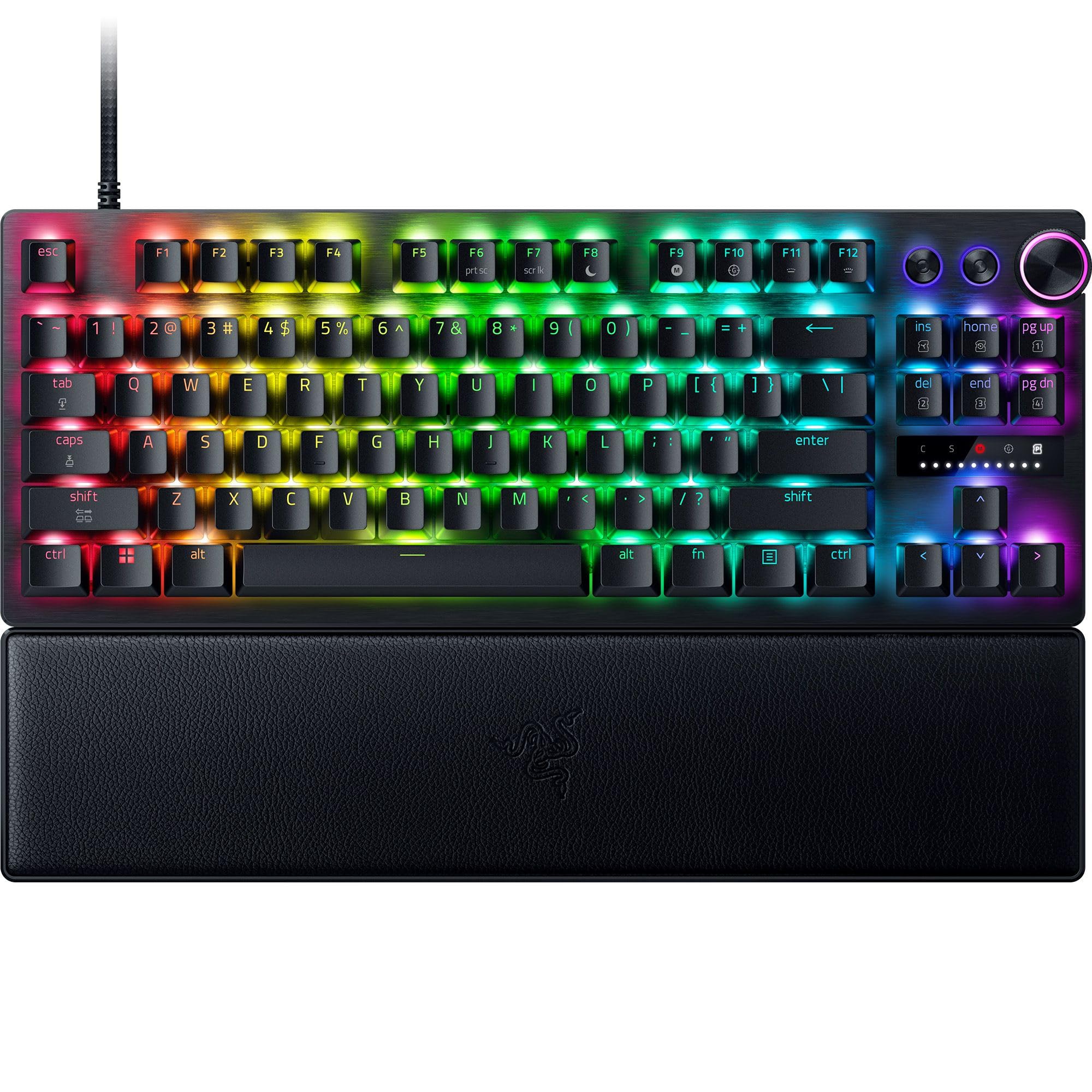 Razer Huntsman V3 Pro Tenkeyless 8KHz - TKL PC Gaming Keyboard - 8KHz HyperPolling - Analog Optical Switches - actuation 0,1-4,0mm - Snap Tap - Rapid Trigger - QWERTY UK Layout | Black