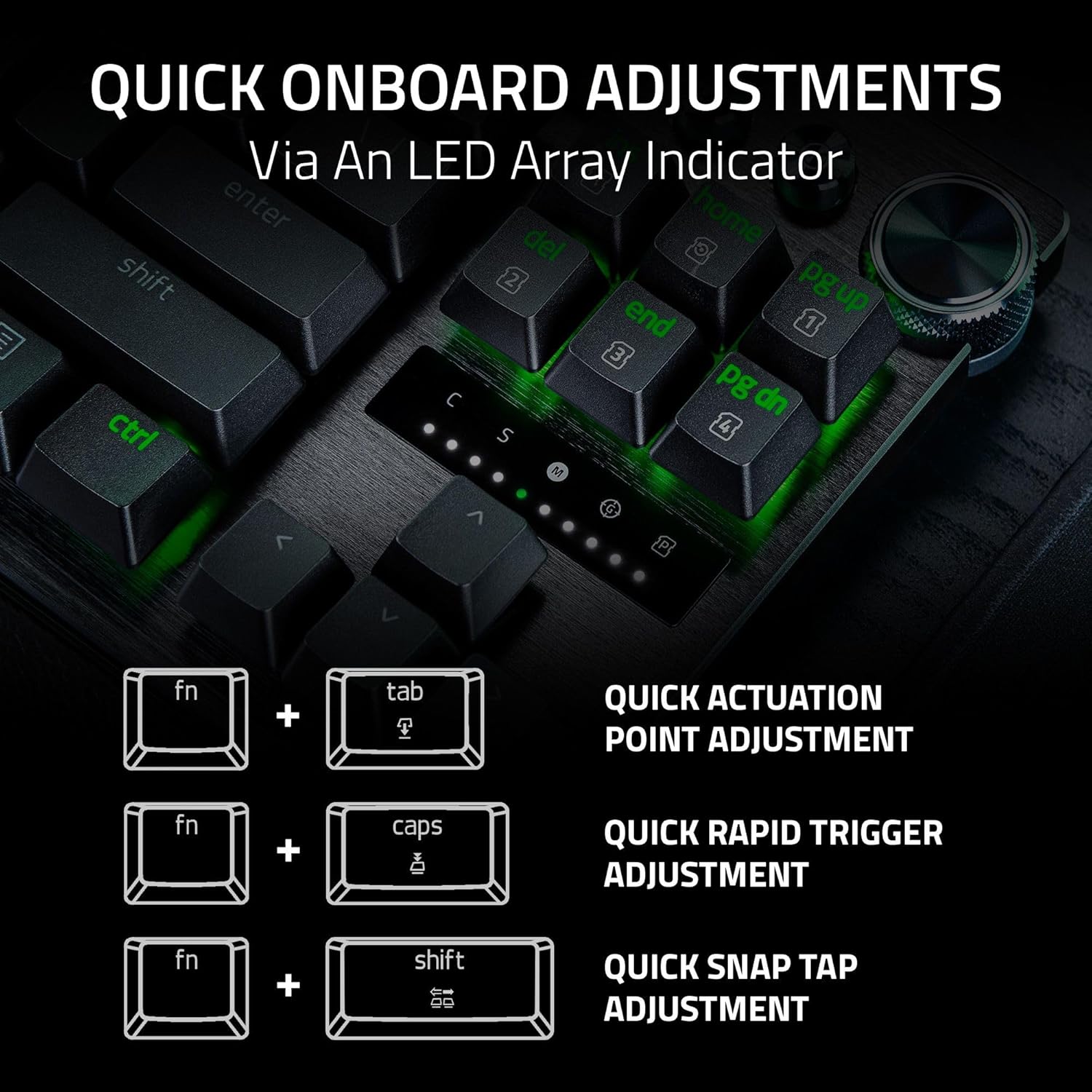 Razer Huntsman V3 Pro Tenkeyless 8KHz - TKL PC Gaming Keyboard - 8KHz HyperPolling - Analog Optical Switches - actuation 0,1-4,0mm - Snap Tap - Rapid Trigger - QWERTY UK Layout | Black