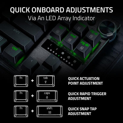 Razer Huntsman V3 Pro Tenkeyless 8KHz - TKL PC Gaming Keyboard - 8KHz HyperPolling - Analog Optical Switches - actuation 0,1-4,0mm - Snap Tap - Rapid Trigger - QWERTY UK Layout | Black