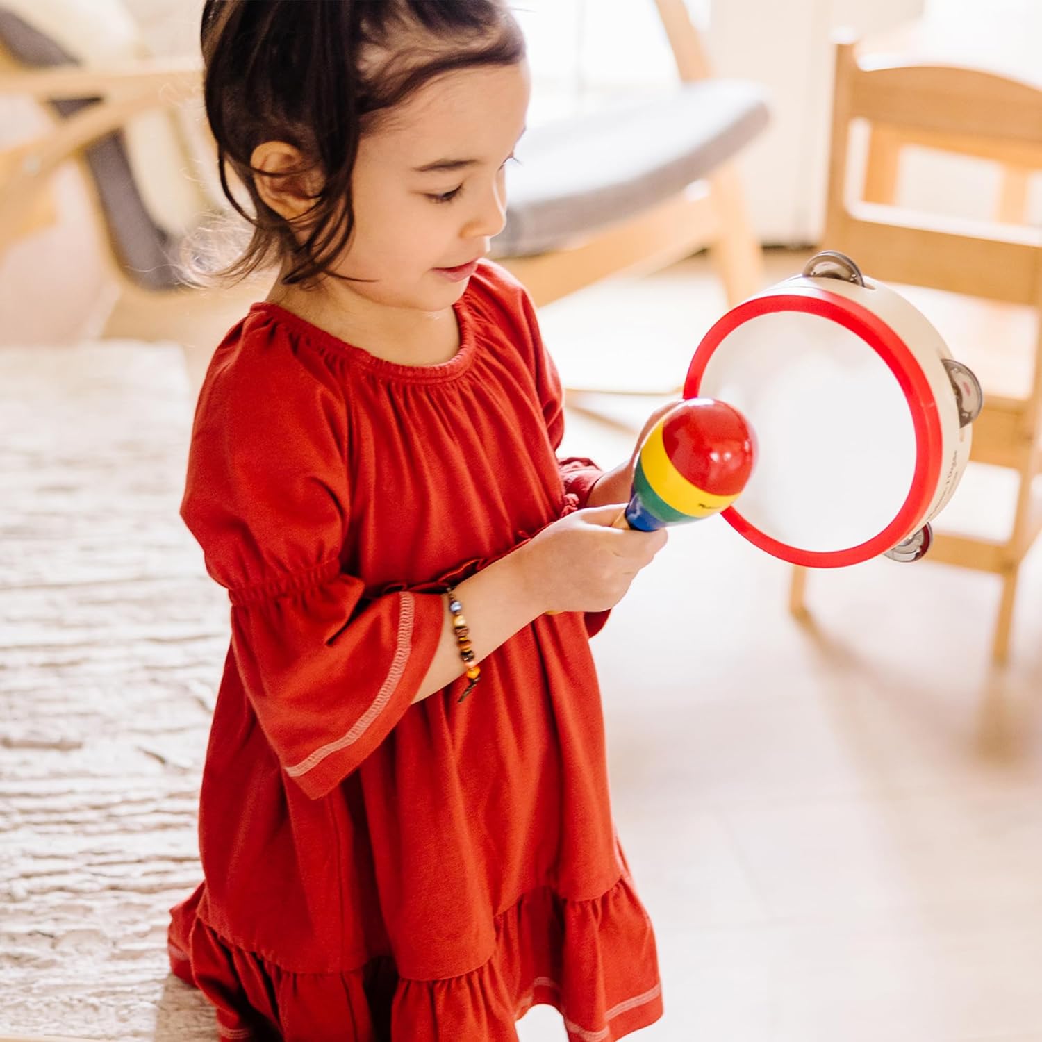 Melissa & Doug Band in een doos - Muziekinstrumenten | diverse instrumenten | Muziekinstrumenten voor kinderen | 10-delige set | 3+ | Cadeau voor meisjes en jongens