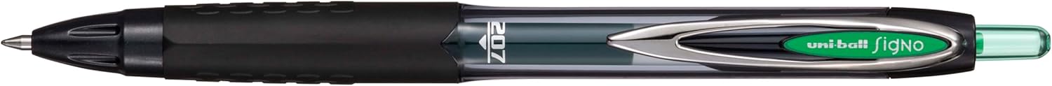 Uni-Ball Rollerball Gel Ink Signo UMN-207E Green 0.7mm Box 12 pcs