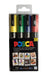 POSCA PC-5M Permanent Marker Paint Pens. Medium Bullet Tip for Art & Crafts. Multi Surface Use On Wood Metal Paper Canvas Cardboard Glass Fabric Ceramic Rock Pebble Stone Porcelain. Set of 4 Colours