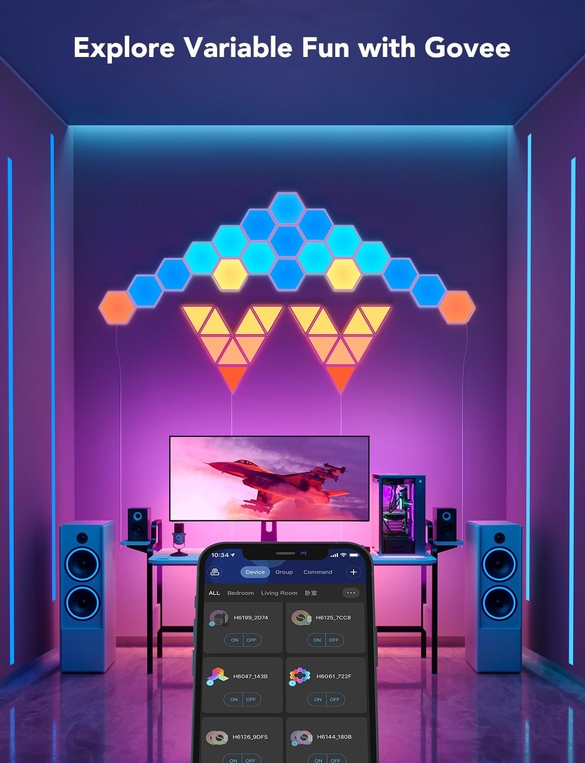 GOVEE - Glide Hexa Light Panels Expansion Pack (2 Panels