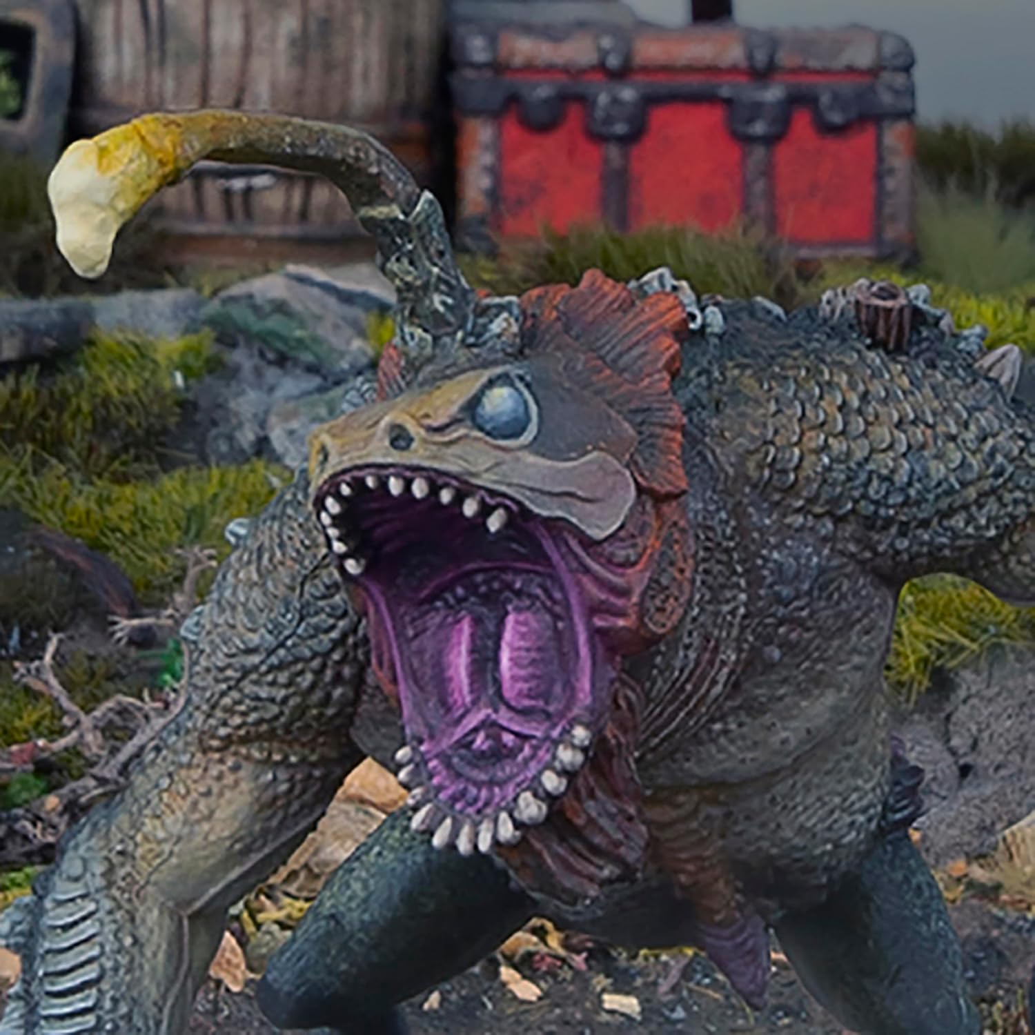 Modiphius Entertainment: Fallout Miniatures: Creatures - Angler - 32mm Resin Figure & 50mm Scenic Base, Unpainted & Unassembled, Tabletop RPG Set