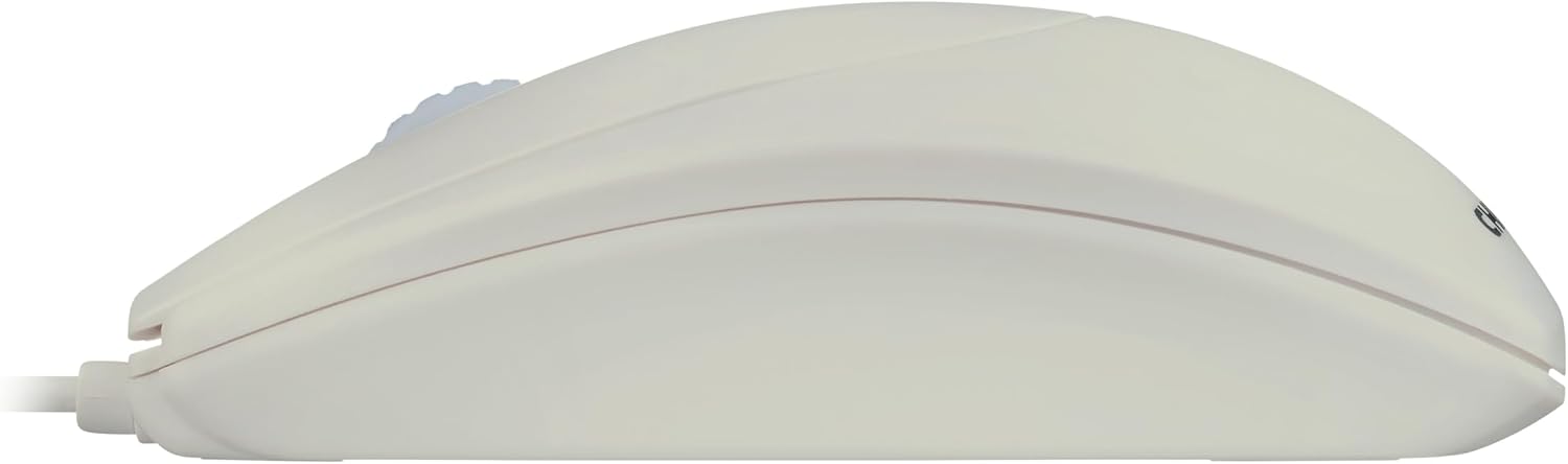 CHERRY WheelMouse optical, kabelgebundene Maus, geeignet für Rechts- und Linkshänder, optischer Sensor für exakte Bewegung des Mauszeigers, hellgrau