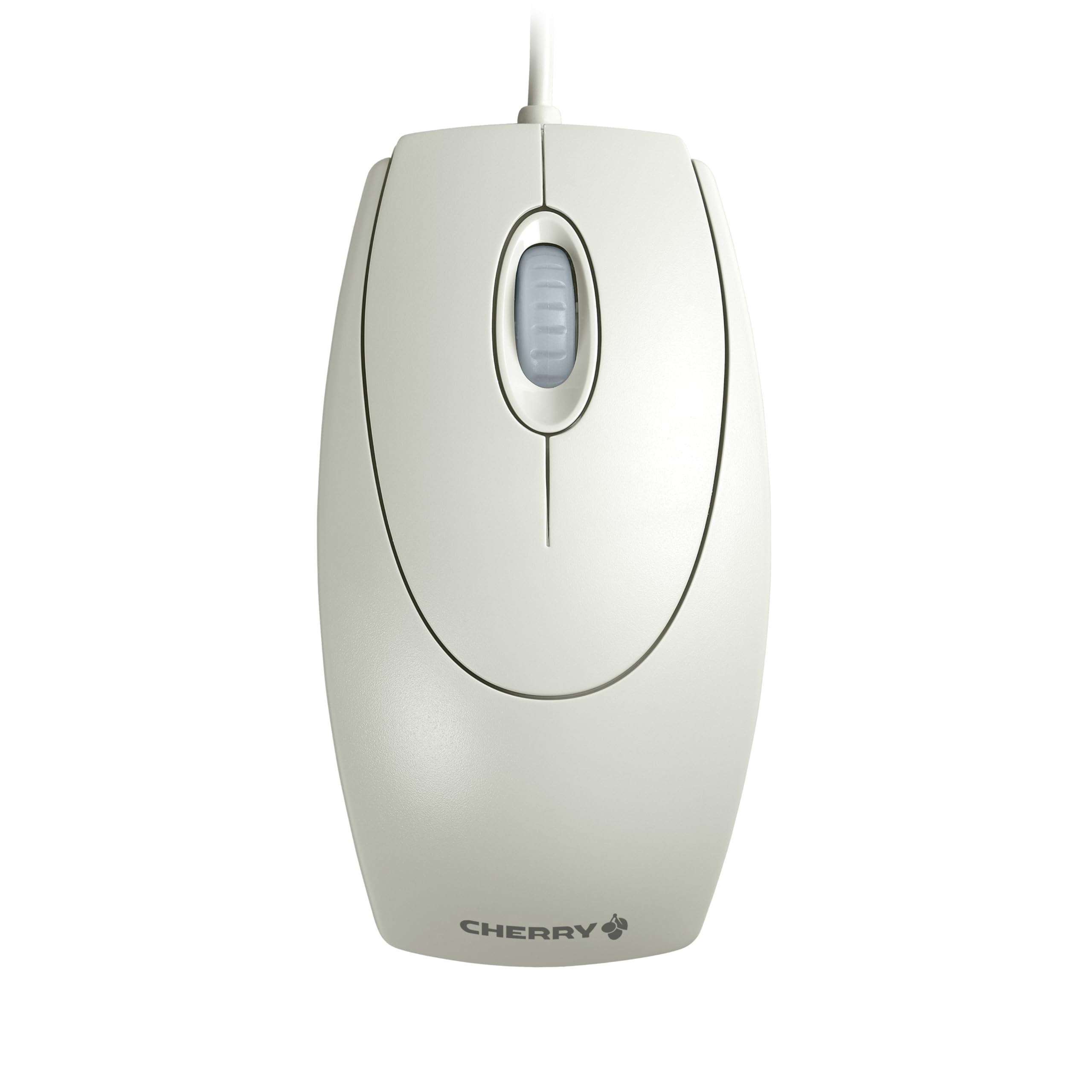 CHERRY WheelMouse optical, kabelgebundene Maus, geeignet für Rechts- und Linkshänder, optischer Sensor für exakte Bewegung des Mauszeigers, hellgrau