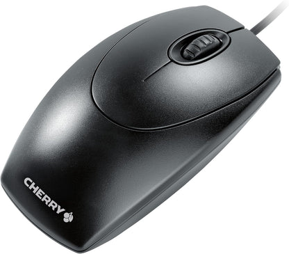 CHERRY WheelMouse optical, kabelgebundene Maus, geeignet für Rechts- und Linkshänder, optischer Sensor für exakte Bewegung des Mauszeigers, hellgrau