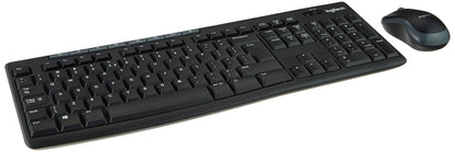 Logitech MK270 Wireless Keyboard and Mouse Combo for Windows, QWERTY US International Layout - Black