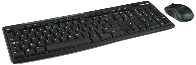 Logitech MK270 Wireless Keyboard and Mouse Combo for Windows, QWERTY US International Layout - Black