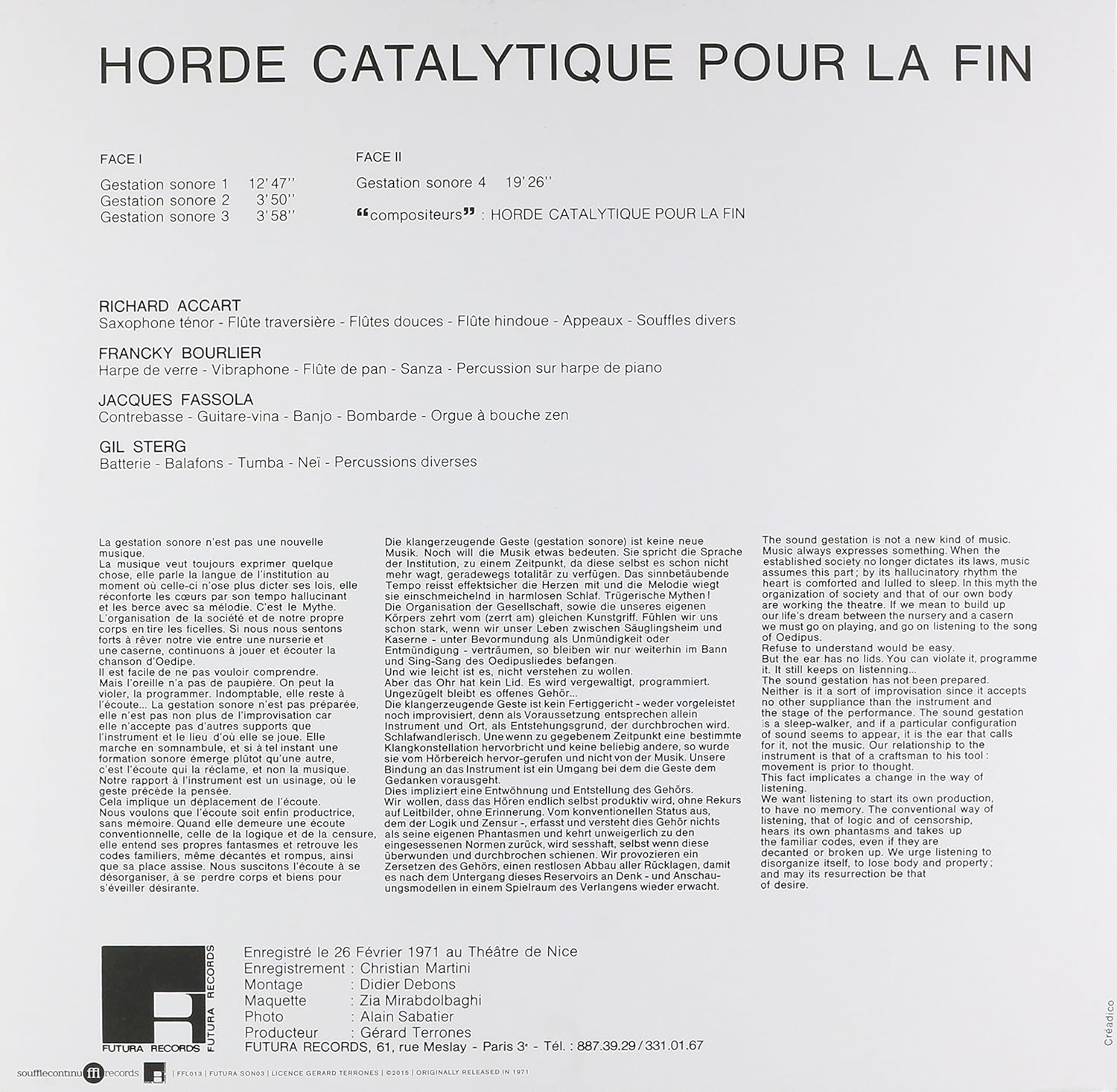 (Black) Horde Catalytique pour la Fin