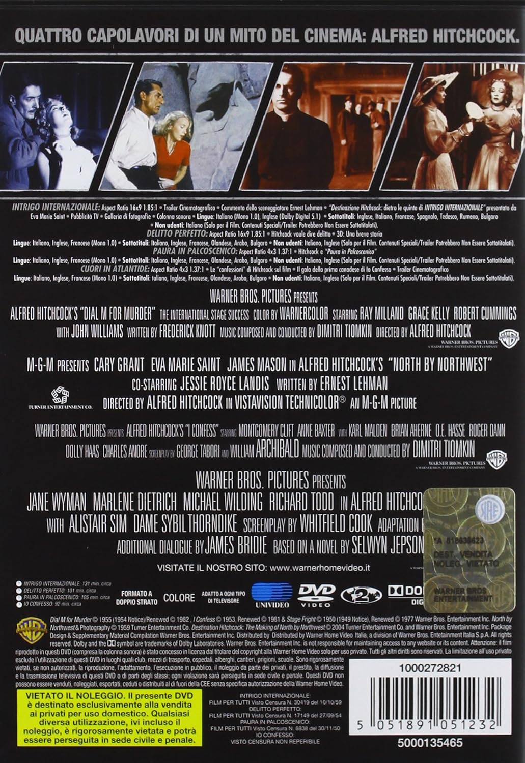 Alfred Hitchcock (Box 4 Dv) (4 Grandi Film