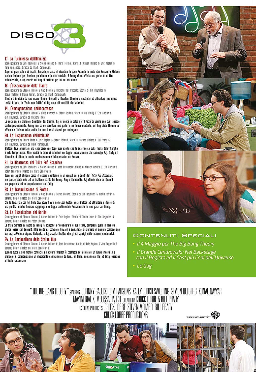 the big bang theory - season 07 (3 dvd) box set dvd Italian Import